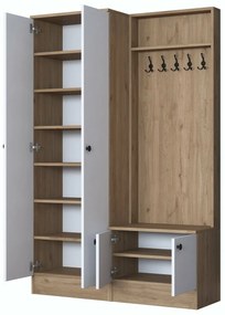 Predsieňová zostava Pone White and Walnut II