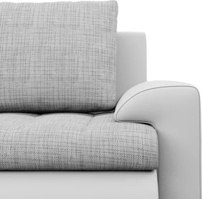 Sedacia súprava FORESTA ULL v tvare U sivá / biela