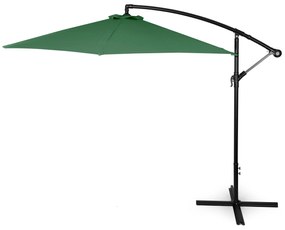 Veľký záhradný slnečník na tyči, skladací, 3 m, 6 rebier, zelený, MultiGarden