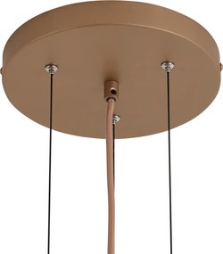 Retro závesná lampa tmavý bronz s jantárovým sklom - Barb