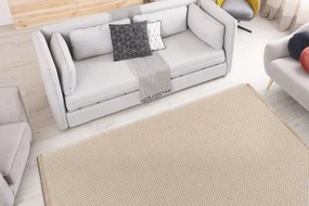 Koberec JUTE 3731 so strapcami, krémový / béžový