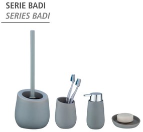 Sivá keramická toaletná kefa Wenko Badi