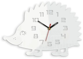 ModernClock Nástenné hodiny Ježko biele