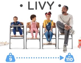 KINDERKRAFT SELECT - Detská jedálenská stolička 3v1 LIVY Premium dub