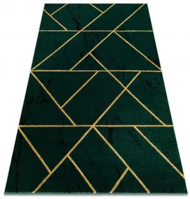 Dywany Łuszczów, Kusový koberec Emerald geometric 1012 green and gold, 160x220, zelená, chodba / predsieň
