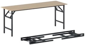 Konferenčný stôl FAST READY s čiernou podnožou 1700 x 500 x 750 mm, buk