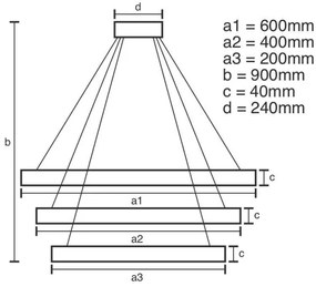 LED Stmievateľný luster na lanku LED/85W/230V 3000-6500K + diaľkové ovládanie