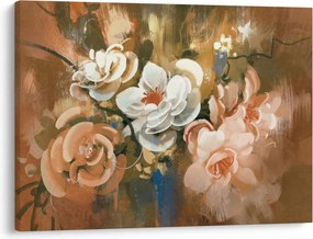 Obraz - Maľovaná kytica kvetov (70x50 cm)