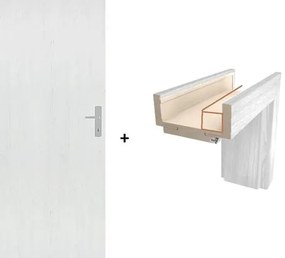 DRE Technické protipožiarne dvere pravé 80 cm borovica biela SETDPOBB80P