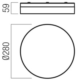 Redo 01-3728 - LED Stropné svietidlo FRISBI LED/18W/230V 3000/4000K IP44 chróm