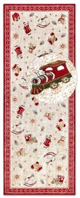 Červený behúň s vianočným motívom s prímesou bavlny 80x200 cm Toy's Delight Red Christmas – Villeroy&amp;Boch