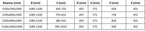 Mexen Omega, sprchovací kút s posuvnými dverami 110 (dvere) x 80 (stena) cm, 8mm sklo, zlatý profil-číre sklo, 825-110-080-50-00