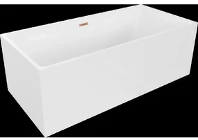 Mexen Nita voľne stojaca vaňa 170 x 80 cm, biela, odtok z leštenej medi - 52091708000-65