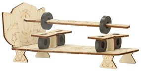 KIK Vzdelávacia drevená sada 4v1 – DIY vedecké experimenty (mechanika, gravitácia, magnety) 8+