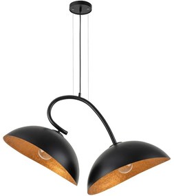 Luster na lanku SPACE 2xE27/60W/230V čierna/medená