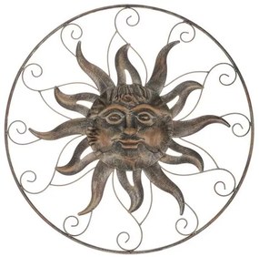 Kovová nástenná dekorácia slnko 50 cm