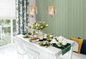 DEKORAČNÝ SKLENENÝ PODNOS TERRA COLLECTION MONTENEGRO 38X34 CM ZELENÁ