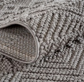 Koberec HELIX 3D Boho sivý
