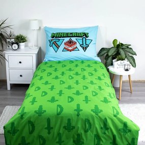 Bavlnená detská obliečka na jednolôžko 140x200 cm Minecraft – Jerry Fabrics