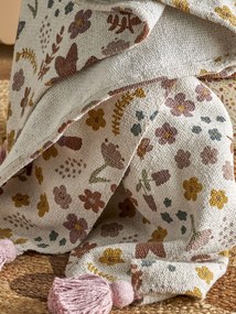 Bloomingville Bielo ružová detská deka Kristine Mini