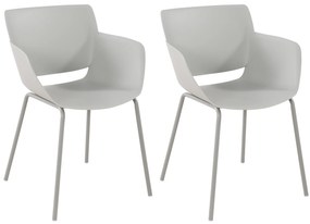 Design-Shop Set 2 stoličiek Alpena - svetlo šedá