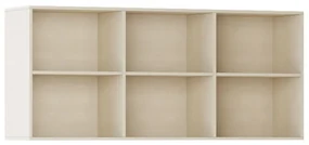 Nástenná knižnica INTEGRO, 835 x 1750 x 400 mm, 6 políc, breza