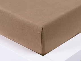 XPOSE® Jersey plachta Exclusive na vysoký matrac - hnedá 180x200 cm
