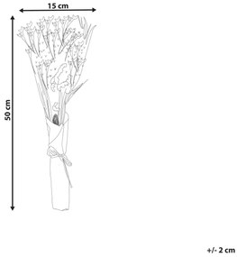 Kytica sušených kvetov 50 cm ružová ZAMORA Beliani