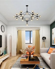 Toolight - Industriálne stropné svietidlo 15xE27 APP265-15C, čierna, OSW-00880