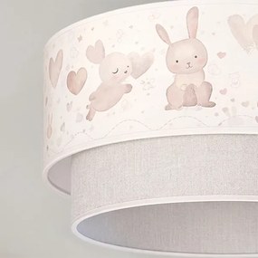 Brilagi-LED Detský prisadený luster BOBO 1xE27/60W/230V pr. 40 cm krémová/šedá/kráľovská
