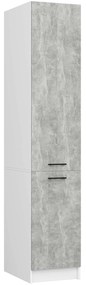 Kuchynská skrinka OLIVIE 205x40 cm matná biela/betón