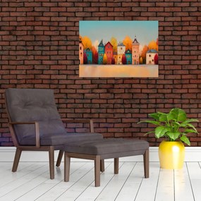 Obraz - Jesenná dedina (70x50 cm)