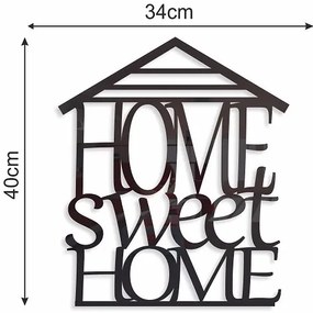 Home sweet home dekoračný nápis na stenu čierna