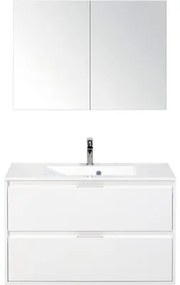 Kúpeľňová zostava Sanox Porto mramor skrinka 90 cm biela