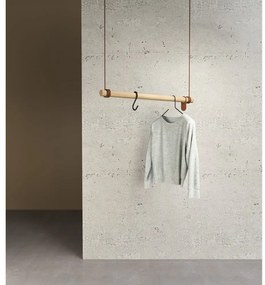 Nástenný vešiak z dubového dreva v prírodnej farbe 80 cm Swing M – LIND DNA