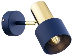 Argon 8110 - Nástenné bodové svietidlo DORIA 1xE27/15W/230V modrá/mosadz