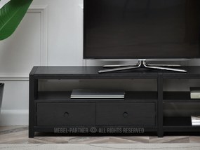 TV stolík/skrinka Elena (čierne drevo + čierna). Vlastná spoľahlivá doprava až k Vám domov. 1111723
