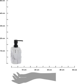 Dávkovač mydla Paola, biela/s čiernymi prvkami, 400 ml