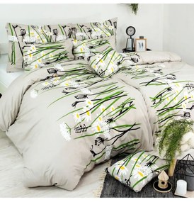 Obliečky bavlnené Margarétky EMI, Predĺžený set jednolôžko obsahuje 1x 140x220 + 1x 70x90