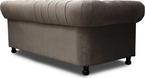 Pohovka Chesterfield, stredně šedá látka