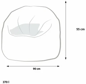 Sedací vak Sakwa Štruktúrovaný TiaHome - béžová