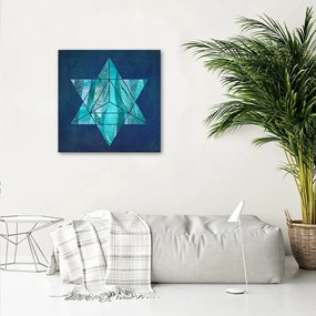 Gario Obraz na plátne Modrá geometrická hviezda - Andrea Haase Rozmery: 30 x 30 cm