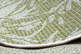 Koberec SISAL SION Listy, tropický 22128 ecru / zelený