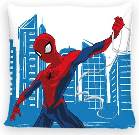DETSKÁ DEKORAČNÁ OBLIEČKA NA VANKÚŠ SPIDERMAN 40X40 CM VZOROVANÁ