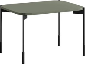 Obdĺžnikový konferenčný stolík Sonatia 70 cm na kovových nohách - olivový
