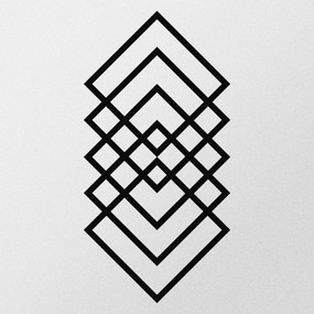 Nástěnná kovová dekorace Geometry černá