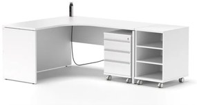 Drevona, kancelársky stôl, REA PLAY, RP-SRD-1600, rohový, ĽAVÝ, lancelot