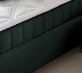 Posteľ Joy 160x200 cm, tmavo zelená látka