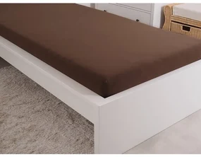 4Home jersey prestieradlo Ideál tmavohnedá, 180 x 200 cm