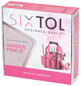 Sixtol Sada záhradného náradia Garden pink, 10 ks
